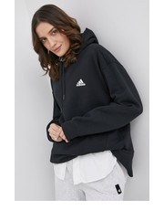 Bluza Bluza damska kolor czarny z kapturem gładka - Answear.com Adidas
