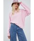 Bluza Adidas bluza damska kolor różowy z aplikacją