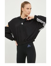 Bluza bluza damska kolor czarny z kapturem gładka - Answear.com Adidas