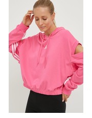Bluza bluza damska kolor różowy z kapturem gładka - Answear.com Adidas