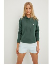 Bluza bluza damska kolor zielony z kapturem z aplikacją - Answear.com Adidas