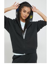 Bluza bluza bawełniana damska kolor czarny z kapturem z nadrukiem - Answear.com Adidas