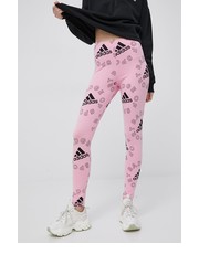 Legginsy legginsy damskie kolor różowy wzorzyste - Answear.com Adidas
