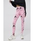 Legginsy Adidas legginsy damskie kolor różowy wzorzyste