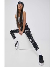 Legginsy legginsy damskie kolor czarny wzorzyste - Answear.com Adidas