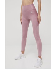 Legginsy legginsy treningowe x Zoe Saldana damskie kolor fioletowy gładkie - Answear.com Adidas