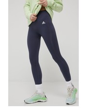 Legginsy legginsy treningowe damskie kolor granatowy gładkie - Answear.com Adidas