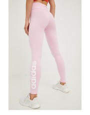 Legginsy legginsy damskie kolor różowy z nadrukiem - Answear.com Adidas