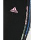 Legginsy Adidas legginsy damskie kolor czarny z aplikacją