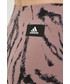 Legginsy Adidas legginsy damskie kolor fioletowy wzorzyste