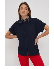 Koszula koszula damska kolor granatowy relaxed - Answear.com Tommy Hilfiger