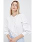 Koszula Tommy Hilfiger koszula bawełniana damska kolor biały regular ze stójką