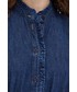 Koszula Tommy Hilfiger koszula jeansowa damska kolor granatowy regular ze stójką