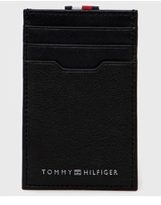 Portfel etui na karty skórzane męski kolor czarny - Answear.com Tommy Hilfiger