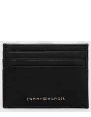 Portfel etui na karty skórzane męski kolor czarny - Answear.com Tommy Hilfiger