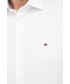 Koszula męska Tommy Hilfiger koszula bawełniana męska kolor biały slim z kołnierzykiem włoskim
