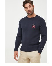 Sweter męski sweter bawełniany męski kolor granatowy lekki - Answear.com Tommy Hilfiger