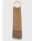 Szalik męski Tommy Hilfiger szal lniany kolor brązowy wzorzysty