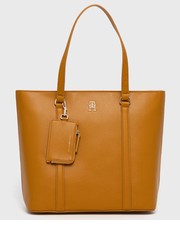 Shopper bag torebka kolor brązowy - Answear.com Tommy Hilfiger