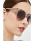 Okulary Tommy Hilfiger okulary przeciwsłoneczne damskie kolor beżowy