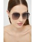 Okulary Tommy Hilfiger okulary przeciwsłoneczne damskie kolor złoty