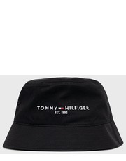 Kapelusz kapelusz bawełniany kolor czarny bawełniany - Answear.com Tommy Hilfiger