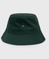 Kapelusz Tommy Hilfiger kapelusz bawełniany kolor zielony bawełniany