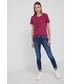 Bluzka Tommy Hilfiger T-shirt bawełniany kolor fioletowy