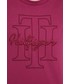 Bluzka Tommy Hilfiger T-shirt bawełniany kolor fioletowy