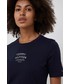 Bluzka Tommy Hilfiger T-shirt bawełniany kolor granatowy