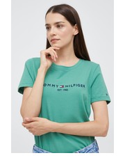 Bluzka t-shirt bawełniany kolor zielony - Answear.com Tommy Hilfiger