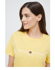 Bluzka t-shirt bawełniany kolor żółty - Answear.com Tommy Hilfiger
