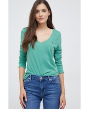 Bluzka longsleeve bawełniany kolor zielony - Answear.com Tommy Hilfiger