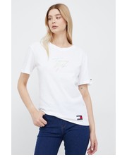 Bluzka t-shirt bawełniany kolor biały - Answear.com Tommy Hilfiger