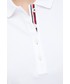 Bluzka Tommy Hilfiger polo damski kolor biały z kołnierzykiem