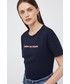 Bluzka Tommy Hilfiger t-shirt bawełniany kolor granatowy