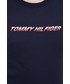 Bluzka Tommy Hilfiger t-shirt bawełniany kolor granatowy