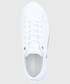 Sneakersy Tommy Hilfiger Buty skórzane kolor biały na płaskim obcasie