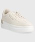 Sneakersy Tommy Hilfiger sneakersy zamszowe TH Signature Suede kolor beżowy