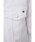 Kurtka Tommy Hilfiger kurtka jeansowa damska kolor biały przejściowa