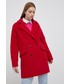Płaszcz Tommy Hilfiger Płaszcz wełniany kolor czerwony przejściowy dwurzędowy