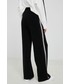 Spodnie Tommy Hilfiger Spodnie damskie kolor czarny z nadrukiem