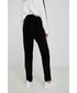 Spodnie Tommy Hilfiger Spodnie damskie kolor czarny gładkie