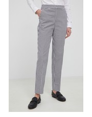 Spodnie spodnie damskie kolor czarny proste medium waist - Answear.com Tommy Hilfiger