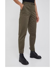 Spodnie spodnie damskie kolor zielony fason chinos high waist - Answear.com Tommy Hilfiger