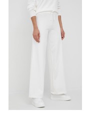 Spodnie spodnie damskie kolor beżowy proste high waist - Answear.com Tommy Hilfiger