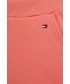 Spodnie Tommy Hilfiger spodnie dresowe bawełniane damskie kolor pomarańczowy gładkie