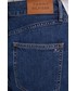 Spodnie Tommy Hilfiger szorty jeansowe damskie kolor granatowy gładkie high waist