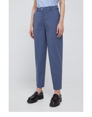 Spodnie spodnie z domieszką wełny damskie fason cygaretki high waist - Answear.com Tommy Hilfiger