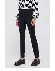 Spodnie spodnie damskie kolor czarny dopasowane high waist - Answear.com Tommy Hilfiger